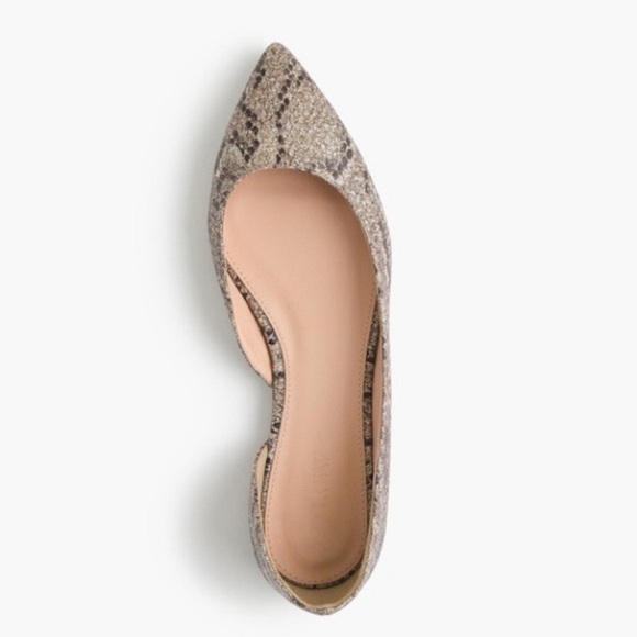 J.Crew Audrey Glitter Snakeskin flats - Picture 3 of 9